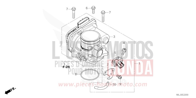THROTTLE BODY for Gold Wing MAT IRIDIUM GRAY METALLIC (NHC64) from 2023